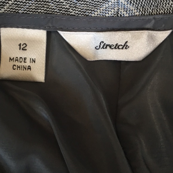 plaid lined stretch wool silk Talbots pants - Picture 5 of 7